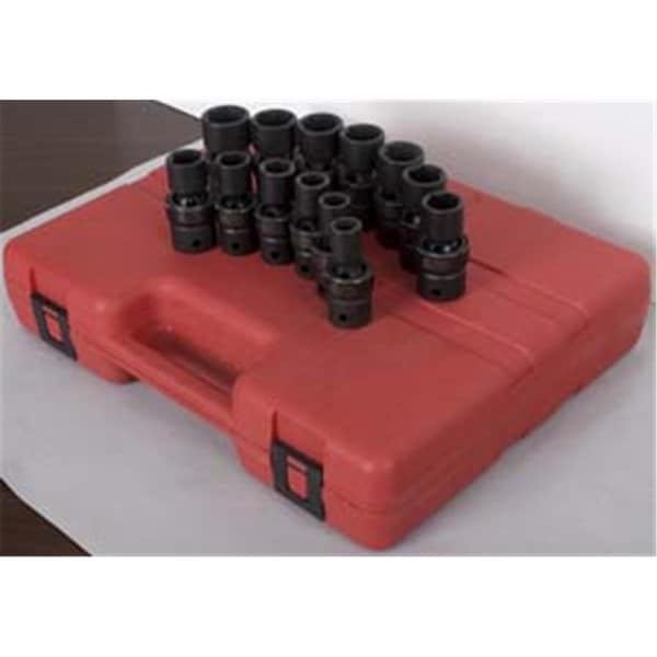 Gourmetgalley 13 Pieces 1/2" Drive Metric Universal Impact Socket Set 12mm to 24mm GO1527074 - main